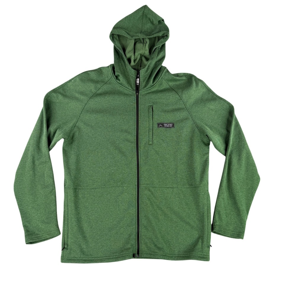 Coalatree Evolution Hoodie Mens M Green Full Zip Recycled Coffee‎ Grounds Travel